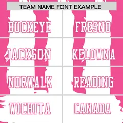 Pink and White Graffiti Flag Football Jersey 3