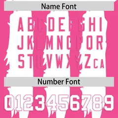 Pink and White Graffiti Flag Football Jersey 4