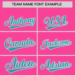 Pink Aqua American Flag Full-Snap Raglan Letterman Jacket 3