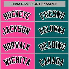 Pink Aqua-Black Two Tone Split Varsity Letterman Jacket 5