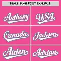 Pink Aqua Flame Outline Side Pattern Baseball Jersey 3