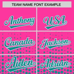 Pink Aqua Gradient Polka Dot Varsity Full-Snap Letterman Baseball Jacket 3