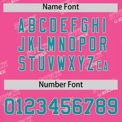 Pink Aqua Graffiti Full Button Baseball Jersey 4
