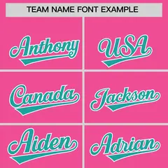 Pink Aqua Grid Blur Pattern Baseball Jersey 3
