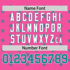 Pink Aqua Polka Dot Graffiti Authentic Baseball Jersey 4