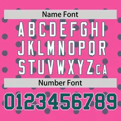 Pink Aqua Polka Dot Graffiti Authentic Baseball Jersey 4