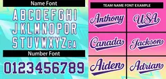 Pink Aqua Purple-White Gradient Baseball Jersey 3