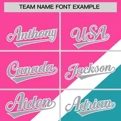 Pink Aqua Raglan Sleeves Varsity Full-Snap Letterman Jacket 3