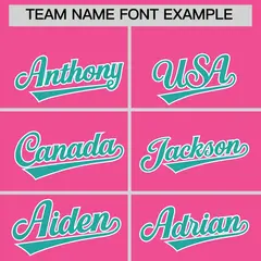 Pink Aqua Side Camo Baseball Jersey 3