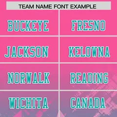 Pink Aqua Star Gradient Flag Football Jersey 3