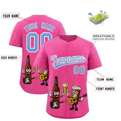 Pink Beer Day Parties Baseball Jersey 2