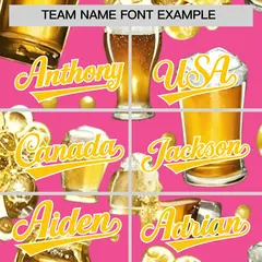 Pink Beer Day Parties Baseball Jersey 3