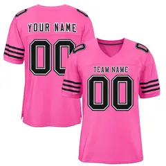 Pink Black Classic Mesh Authentic Football Jersey
