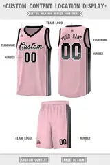 Pink Black-Dark Gray Gradient Basketball Jersey 2