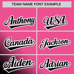 Pink Black Diagonal Stripe Gradient Fashion Baseball Jersey 3