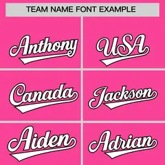 Pink Black Gradient Lapel Fashion Baseball Jersey 3