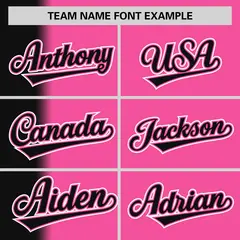 Pink Black Gradient Pinstripe Baseball Jersey 3