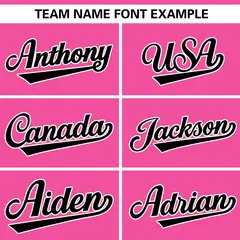 Pink Black Gradient Ribbed Authentic Baseball Jersey 3