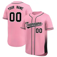 Pink Black Gradient Side Authentic Baseball Jersey 1
