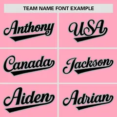 Pink Black Gradient Side Authentic Baseball Jersey 3