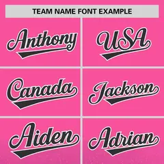 Pink Black Gradient Sparkle-Effect Authentic Baseball Jersey 3