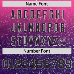 Pink Black Gradient Sparkle-Effect Authentic Baseball Jersey 4