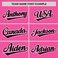 Pink Black Half Stripe Authentic Baseball Jersey 3