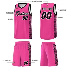 Pink Black Indians Pattern Basketball Uniform Jersey 5