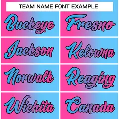 Pink Black-Light Blue Gradient Fashion Basketball Jersey 5