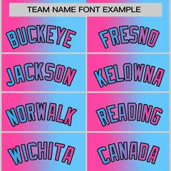 Pink Black-Light Blue Gradient Fashion Basketball Jersey 5