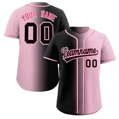 Pink Black-Pink Gradient Fashion Authentic Baseball Jersey