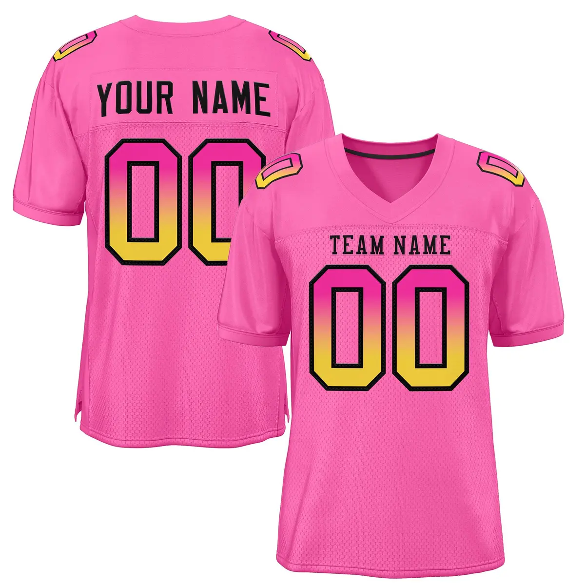 Pink Black-Pink Gradient Outdoor Authentic Football Jersey