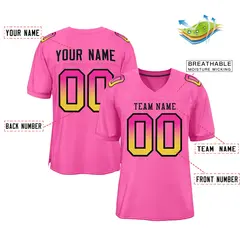 Pink Black-Pink Gradient Outdoor Authentic Football Jersey 2