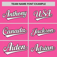 Pink Black Pinstripe Raglan Baseball Jersey 3