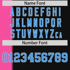 Pink Black-Powder Blue Gradient Stripe Two-Button Softball Jersey 4