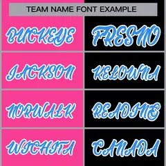 Pink Black Powder Blue Split Varsity Full-Snap Letterman Jacket 5
