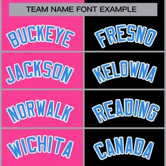 Pink Black Powder Blue Split Varsity Full-Snap Letterman Jacket 5