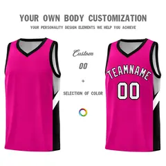 Pink Black Side Design Basketball Jersey Sports Uniform 3