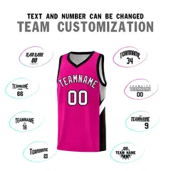 Pink Black Side Design Basketball Jersey Sports Uniform 4