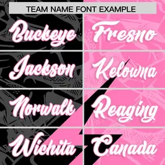 Pink Black Split Lightning Pattern Football Jersey 3