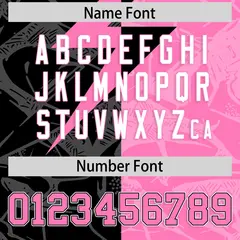 Pink Black Split Lightning Pattern Football Jersey 4
