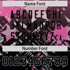 Pink Black Star Gradient Flag Football Jersey 4