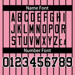 Pink Black Stripe Full Button Authentic Baseball Jersey 4