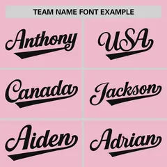 Pink Black Stripe Raglan Authentic Baseball Jersey 3