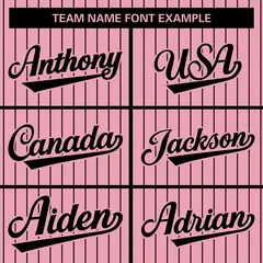 Pink Black Stripe Varsity Bomber Jacket with Raglan Sleeves 5
