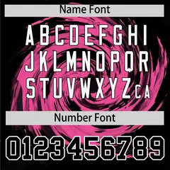 Pink Black Swirl Graffiti Baseball Jersey 4