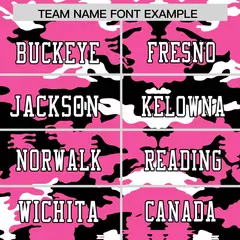 Pink Black-White Camo Authentic Football Jersey 3