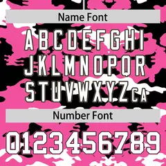 Pink Black-White Camo Authentic Football Jersey 4