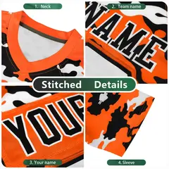 Pink Black-White Camo Authentic Football Jersey 5