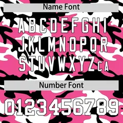 Pink Black White Camo Gradient Fashion Baseball Jersey 4